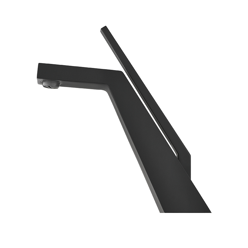 Grifo de baño negro mate OUBAO en línea, nuevo diseño de un solo orificio